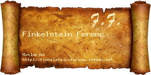 Finkelstein Ferenc névjegykártya
